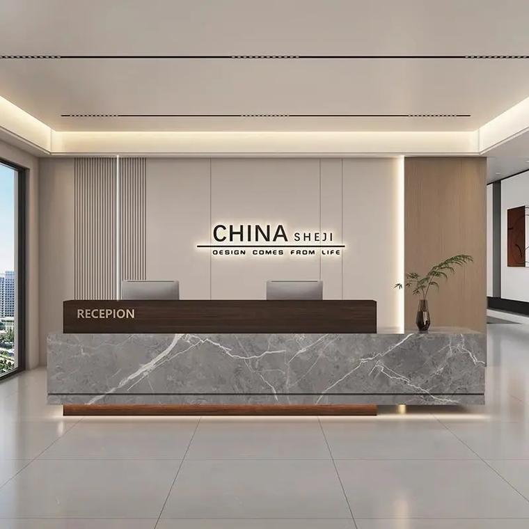 烤漆公司前台桌接待台办公物业商铺收银台教